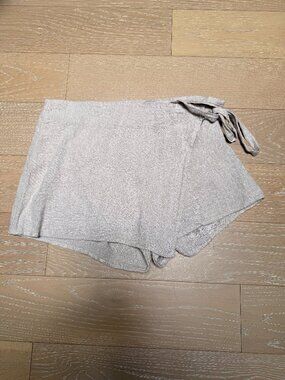 LA Hearts Linen Wrap Skort (Tan)